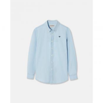 Camisa sport kids clasica denim azul claro para Niño