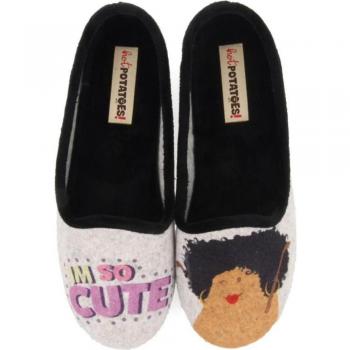 Zapatillas de Estar por Casa Gioseppo Slipper Gris con Pelo Suave y Plantilla Extraíble