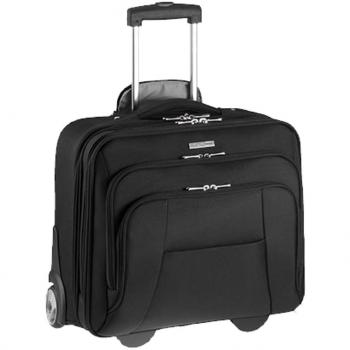 Trolley de Negocios y Viajes D&N de 43 cm con 2 Ruedas y Compartimento para Laptop, Color Negro