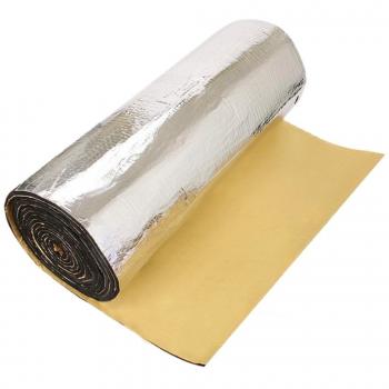 sourcing map Aislante Térmico Estera Laminada de Aluminio Intensivo Autoadhesiva PE Espuma 5mm de Espesor Insonorización Coche 60x40Pulgadas