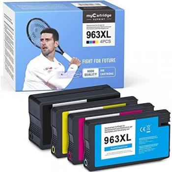 4 myCartridge SUPRINT 963 XL Remanufacturados Cartuchos de Tinta Remanufacturados Compatibles con 963 HP 963XL Pack para HP OfficeJet Pro 9010 9020 9012 9025 9022 9016 9014 9015
