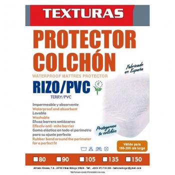 BASIC HOME by TEXTURAS Protector COLCHÓN Rizo/PVC Impermeable 105X190/200+25