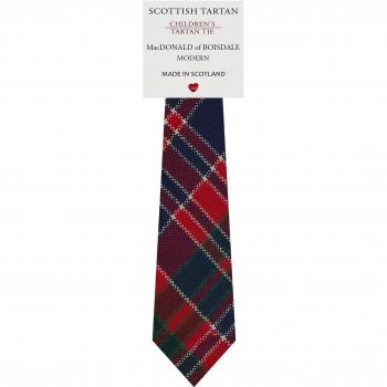 Boys All Wool Tie Woven Scotland - MacDonald of Boisdale Modern Tartan