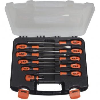 Bahco 605-10-PC - Juego Destor S.600 10Pzs Pl/Recta/Ph, Extracorto Caja Plástico