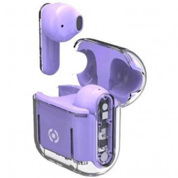 Celly SHEER Auriculares True Wireless Stereo (TWS) Dentro de oído Llamadas/Música Transparente, Violeta