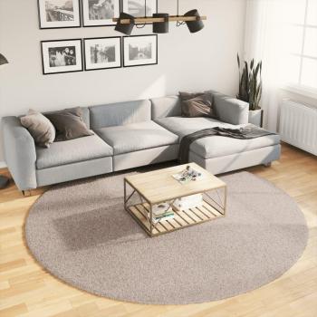 Alfombra Shaggy Moderna Beige Ø 240 cm PAMPLONA
