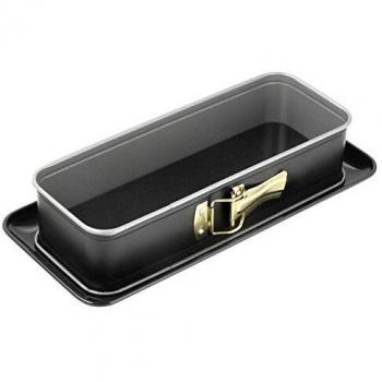 Dr. Oetker 30X11X7 Cm Molde Desmontable, Aluminio, Negro y Gris