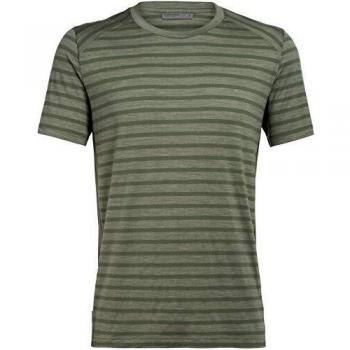 Icebreaker Elowen Crewe - Camiseta de lana de merino para hombre, cypress, S