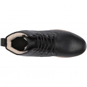 Blackstone Men's Leather Fur Desert Boots - Black