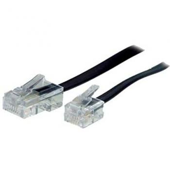Cable telefónico RJ45 a RJ11 de 3 metros con conectores Western-Stecker 8/4 y 6/4