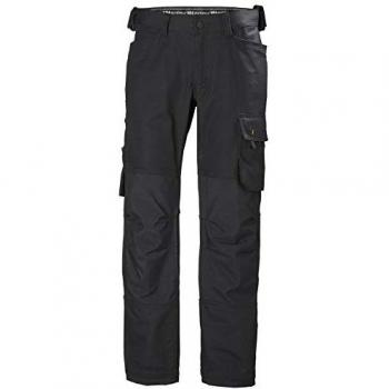 Pantalón de trabajo Helly Hansen Oxford Negro 77462990-C, Pantalones Jefes Unisex Adulto, C54-Waist 38, Inside Leg 33