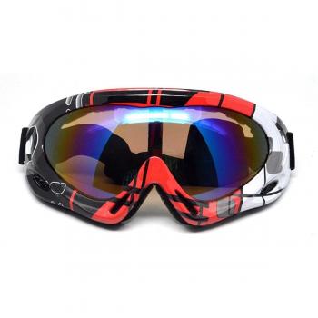 BGFG Gafas De Esquí Antivaho Monocapa Esfera 19cm X 10cm,Red