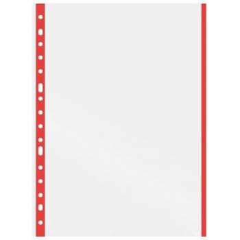 Fundas Multitaladro Grafoplas 80 micras PP Folio Rojo 100 Unidades 16 Taladros