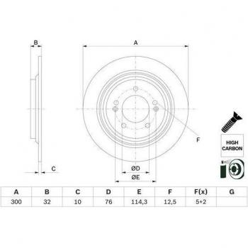 Disco de freno BOSCH 0 986 479 H01