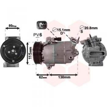Compresor de aire acondicionado VAN WEZEL 3300K390