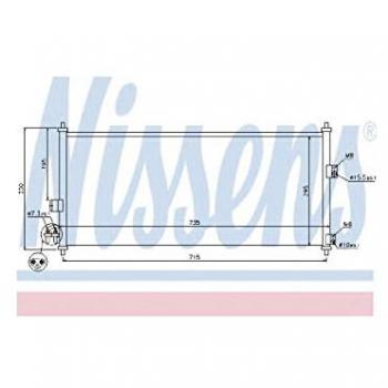 Condensador de aire acondicionado NISSENS 94589 con diseño optimizado para eficiencia, fabricado en materiales de alta calidad, compatible con sistemas de aire acondicionado automotrices