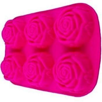 6 rosas silicona forma Chocolate molde para Bombones forma Cup Cake Galletas Manualidades Hornear verzieren Flores Formas cubitos de hielo forma de Royal House Ware