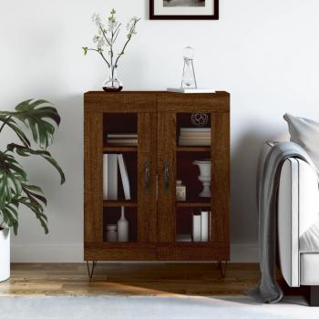 Aparador de madera de ingeniería marrón roble 69,5x34x90 cm Mueble de Almacenaje de Salón Buffet Armario Auxiliar Armario de Almacenamiento