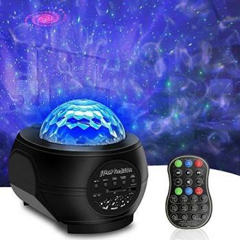 SUNOVO Proyector de Luz Estelar, LED Proyector de Luz Estrellas Galaxia, Altavoz Bluetooth con Mando a Distancia para Niños Regalos para Adultos Regalos para el Hogar Decoración de La Noche