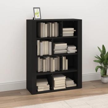 Aparador de madera contrachapada negro 80x30x106 cm, Mueble de Almacenaje de Salón, Buffet para salón, Armario Auxiliar, Armario de Almacenamiento