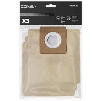 Cecotec Pack de 3 Bolsas para Aspirador Conga Powerbag 2000 Compact - Compatibles y Eficientes