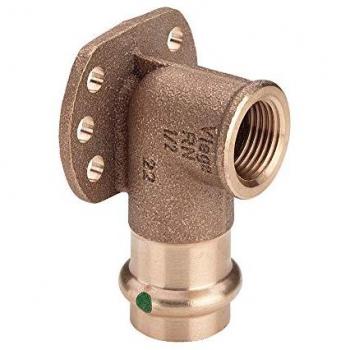 Viega Sanpress Wandscheibe 18 mm x Rp 1/2, Bronce o Bronce de Silicio, SC-Contur