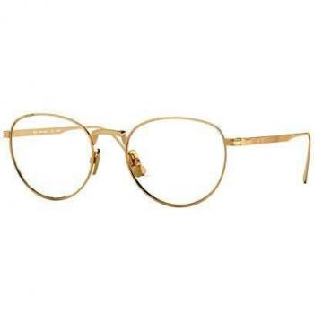 Persol PO5002VT 8000 Men's Titanium Gold Transparent Panthos Glasses