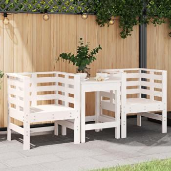 vidaXL - Sillas de jardín 2 uds madera abeto Douglas 61,5x53x71 cm