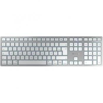 Teclado USB Bluetooth Cherry KW 9100 Slim para Mac AZERTY Francés Plata