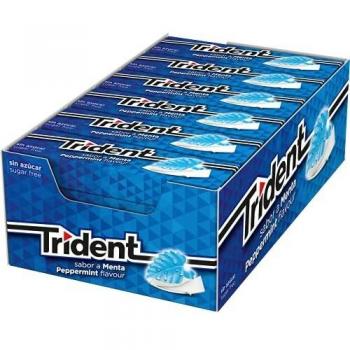 Trident Fresh Stick Menta - Chicles sin Azúcar con Sabor a Menta - Paquete de 24 Envases de 13,5 g