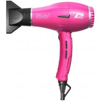 Secador de Pelo Parlux ETHOS Rosa Fucsia - Secador profesional, tecnología avanzada, diseño ergonómico, potente motor de 2400W, 3 temperaturas y 2 velocidades, ionizador para reducir el frizz, ligero