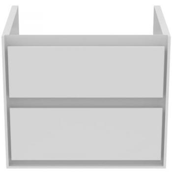 Mueble de baño Ideal Standard CONNECT AIR 600mm, 2 Auszüge, Blanco Brillo / Blanco Mate