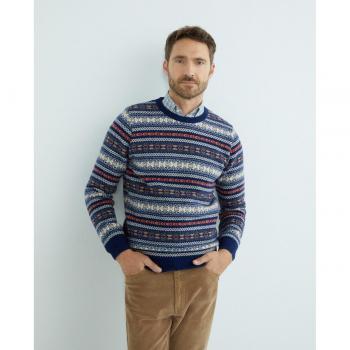 Mirto Jersey de hombre punto cuello redondo jacquard