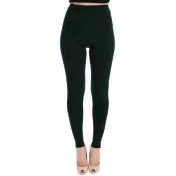 Dolce & Gabbana Green Wool Stretch Tights - IT40|S, Female Leggings, Size: XS, High Waist, Green Cashmere
