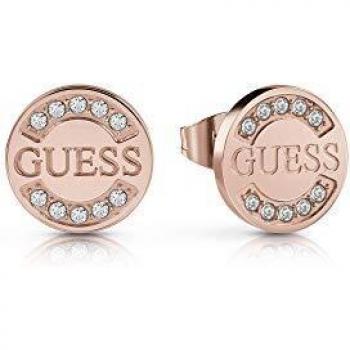 Guess Pendientes de botón Mujer chapado en oro - UBE28030