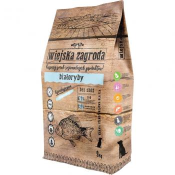 Pienso para perros Wiejska Zagroda Pescado Blanco - 9 kg
