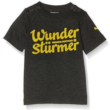 Puma Baby BVB Minicats Graphic Tee - Camiseta, primavera/verano, color Dark Gray Heather/Wunder, tamaño 56