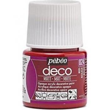 Pintura Acrílica Mate Roja Pébéo 45ml