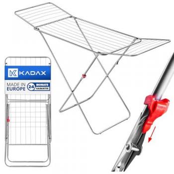 Secadora de Ropa Plegable Kadax 171 x 51 x 97 cm - Tendedero Grande Plateado para Secado Eficiente y Cómodo