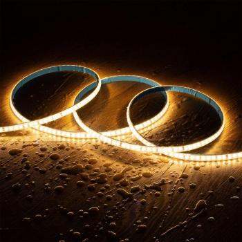 Bobina Tira LED 220V AC 120 LED/m 20m IP67 Ancho 9mm Corte cada 10cm Blanco Cálido 2700K