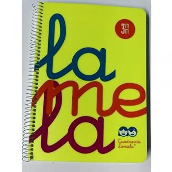 Cuaderno Espiral LAMELA Fluor, 4º 80 Hojas Cuadro 3 mm. Tapa Plástico