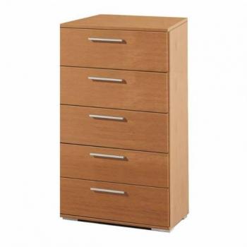 Cómoda Clásica Color Cerezo 5 Cajones 52x101x41 Cm Para Dormitorio