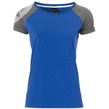T-shirt Femme Kempa Fly High bleu roi/gris chinÃ©