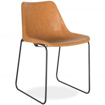 LO+DEMODA Ledera - Silla, color marrón claro