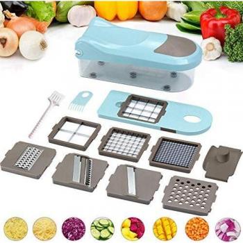 Yoyika Mandolina de Cocina Cortador de Verduras Multifuncional, 8 Piezas Intercambiable Cortadora de Verduras y Frutas, Rebanador Rallador Multiusos Utensilios de Cocina Profesional para Vegetales