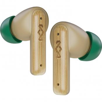 Auriculares Inalámbricos Bluetooth House of Marley Little Bird TWS - Control Táctil, Micrófono Integrado, 24 Horas de Uso, Carga Rápida USB-C, Materiales Sostenibles, Modos