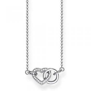 Thomas Sabo Women Necklace Heart Circle 925 Sterling Silver KE1643-051-14-L45v