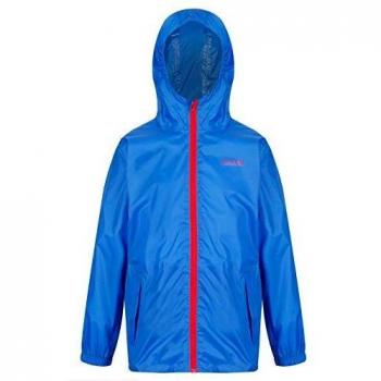 Regatta Kid Pack It III Waterproof and Breathable Unlined Lightweight Hooded Chaqueta, Infantil, Oxford Blue, 2