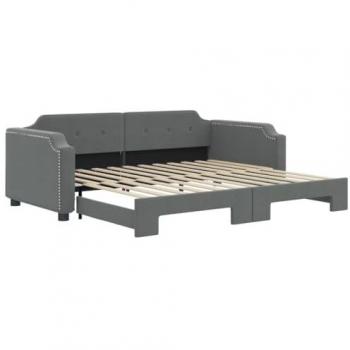 Sofá cama nido tela gris oscuro 80x200 cm