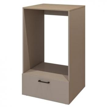 Mueble de almacenamiento para lavadora colección Washing – 1 cajón – Taupe y roble